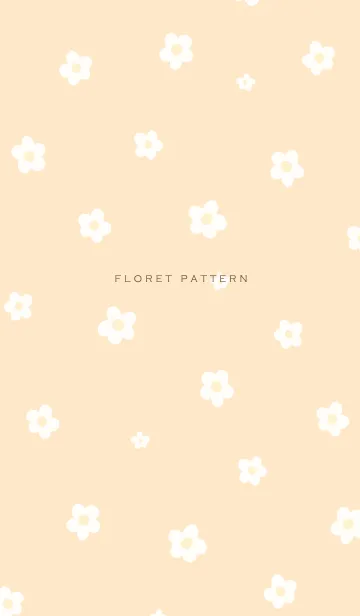 [LINE着せ替え] Floret Pattern - VSC 03-01 オレンジの画像1