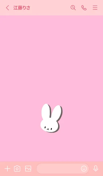 [LINE着せ替え] ホワイト ラビット 164の画像2