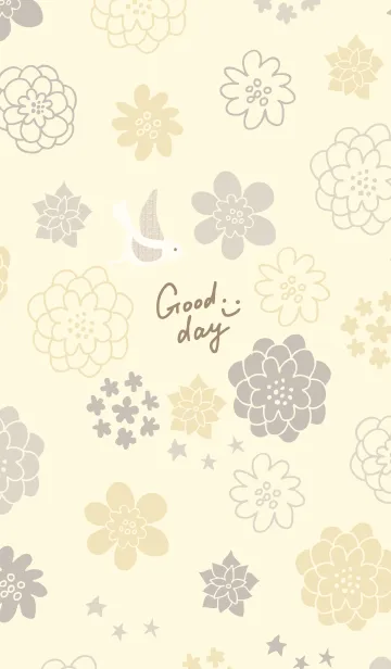 [LINE着せ替え] 小鳥と花13の画像1