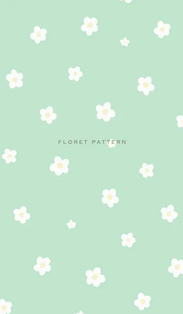 [LINE着せ替え] Floret Pattern - VSC 03-03 グリーンの画像1