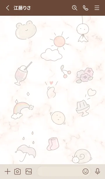 [LINE着せ替え] ほんわかな梅雨♡orange13_1の画像2