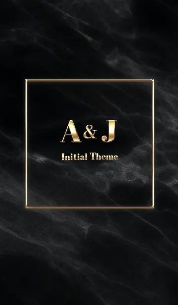 [LINE着せ替え] 【 A&J 】Initial Theme Gold - ブラックの画像1