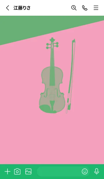 [LINE着せ替え] Violin CLR フクシャピンクの画像2