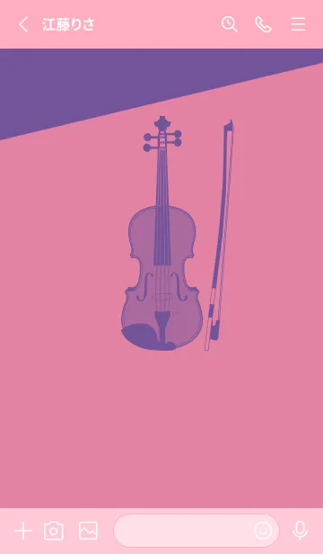 [LINE着せ替え] Violin CLR ディープオーキッドピンクの画像2