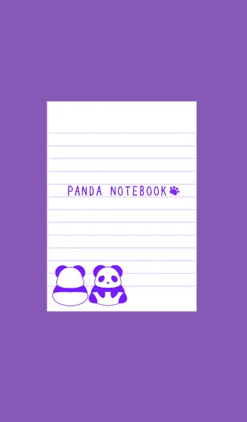 [LINE着せ替え] カラーパンダノート/パープル/イエローの画像1