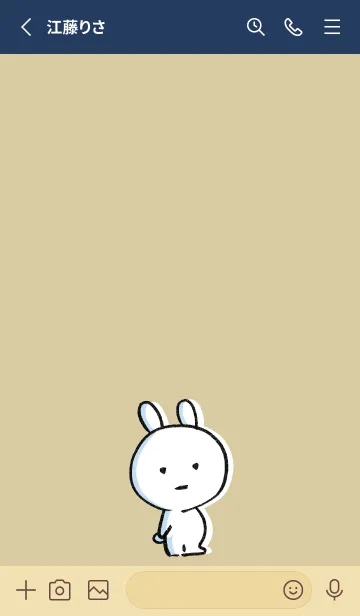 [LINE着せ替え] ベージュとネイビー : まるうさの画像2