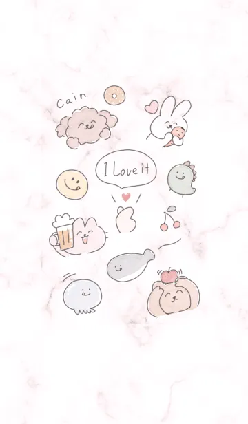 [LINE着せ替え] おいしい顔♡pink10_1の画像1