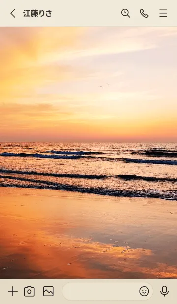 [LINE着せ替え] 癒しのサンセットビーチの画像2