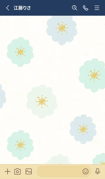 [LINE着せ替え] かわいい丸い花24の画像2