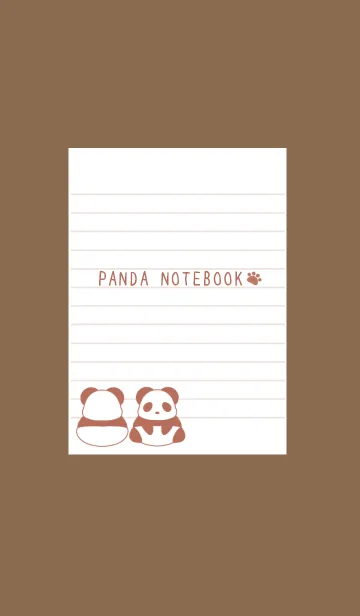 [LINE着せ替え] カラーパンダノート/ブラウンの画像1