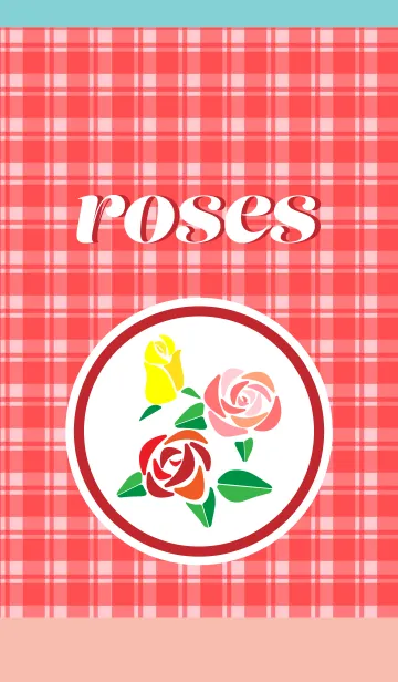 [LINE着せ替え] 3色の薔薇 ピンクと水色の画像1