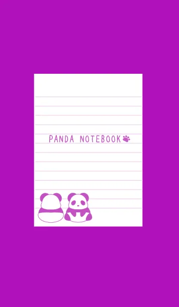 [LINE着せ替え] カラーパンダノート/ワインレッドの画像1