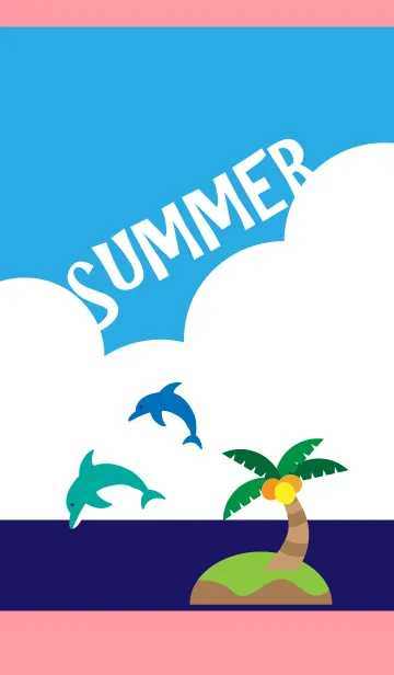 [LINE着せ替え] 夏の海 薄いピンクの画像1