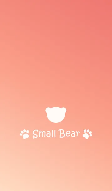 [LINE着せ替え] Small Bear *ORANGE GRADATION 2*の画像1