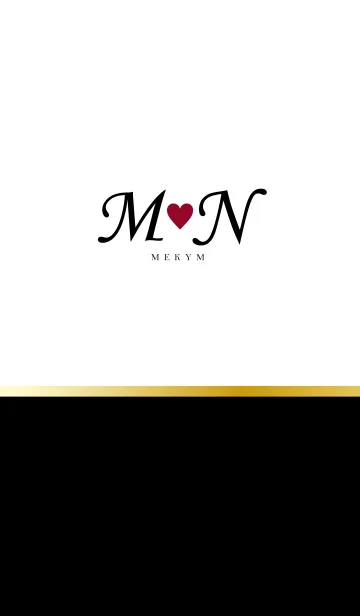 LOVE INITIAL-M&N イニシャル 3のLINE着せ替え