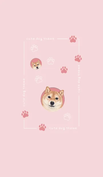 [LINE着せ替え] DOG - 柴犬 01 - PINKの画像1