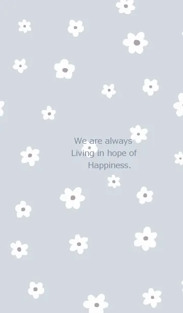 [LINE着せ替え] flower pattern / naturalblueの画像1