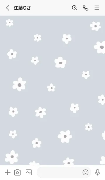 [LINE着せ替え] flower pattern / naturalblueの画像2