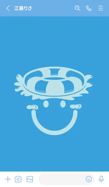 [LINE着せ替え] スマイル＆サマー 露草の画像2