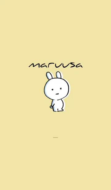 [LINE着せ替え] 黄色 : まるうさの画像1