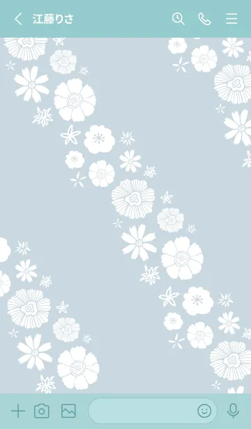 [LINE着せ替え] 白い花々2 斜め4の画像2