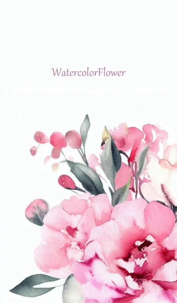 [LINE着せ替え] Watercolor Flower-hisatoto-3の画像1