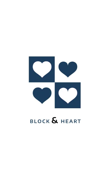 [LINE着せ替え] ブロック＆ハート 40の画像1