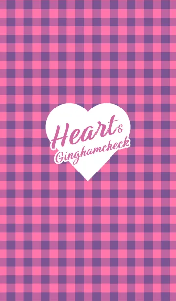 [LINE着せ替え] ハート ギンガムチェック 36の画像1
