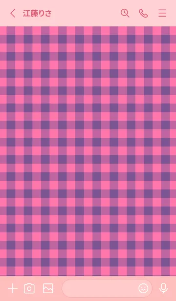 [LINE着せ替え] ハート ギンガムチェック 36の画像2