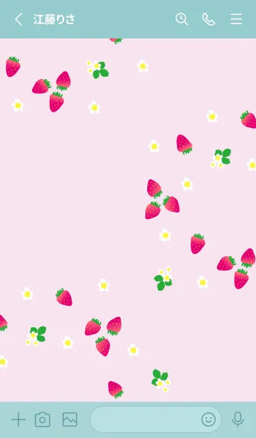 [LINE着せ替え] いちご シンプルかわいい10の画像2