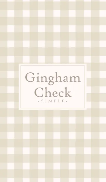 [LINE着せ替え] Gingham Check Natural Beige - SIMPLE 16の画像1