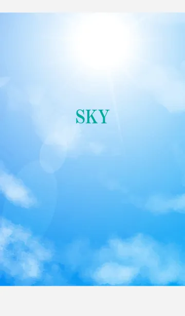 [LINE着せ替え] 空と太陽 白の画像1