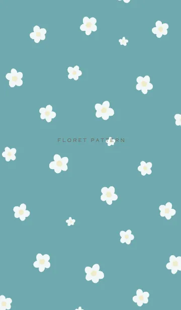 [LINE着せ替え] Floret Pattern - VSC 03-04 ブルーの画像1