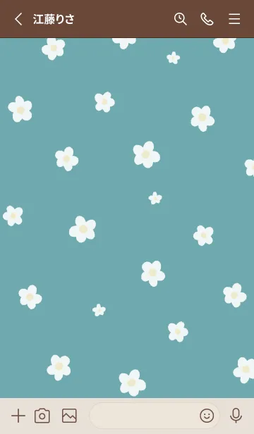 [LINE着せ替え] Floret Pattern - VSC 03-04 ブルーの画像2