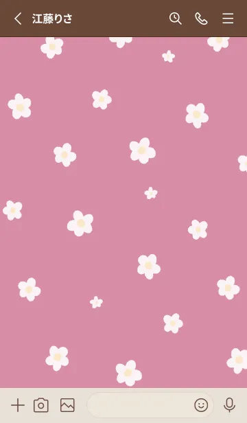 [LINE着せ替え] Floret Pattern - VSC 03-06 Pinkの画像2