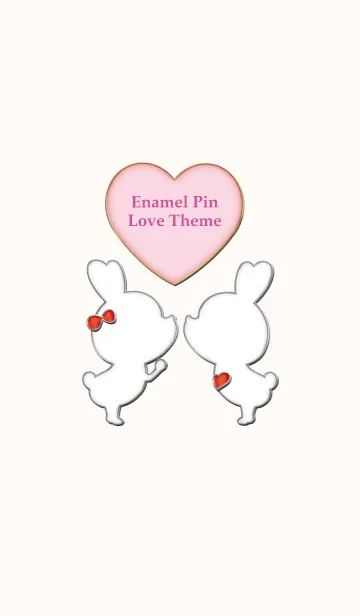 [LINE着せ替え] Enamel Pin LOVE Pair 65の画像1
