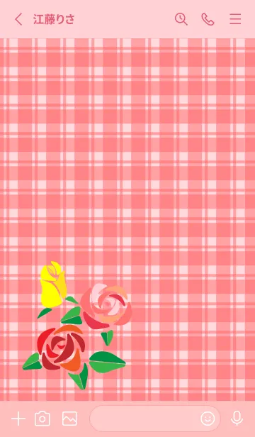 [LINE着せ替え] 3色の薔薇 薄いピンクの画像2