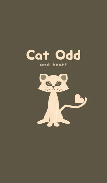 [LINE着せ替え] 猫のオッドとハート タウニーオリーブの画像1