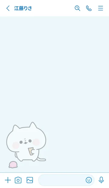 [LINE着せ替え] アイス落としたねこの画像2