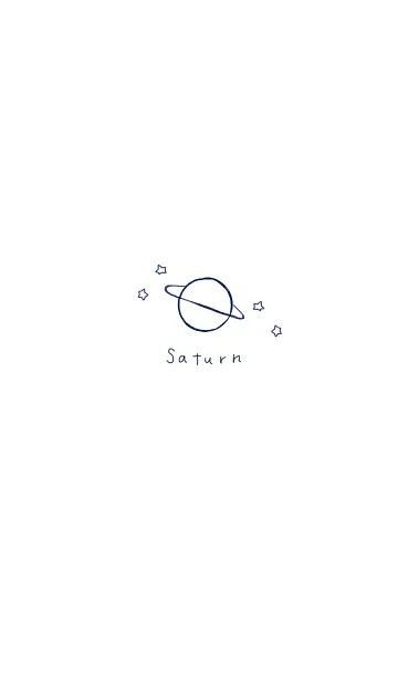 土星。シンプル。宇宙の着せ替えメイン画像