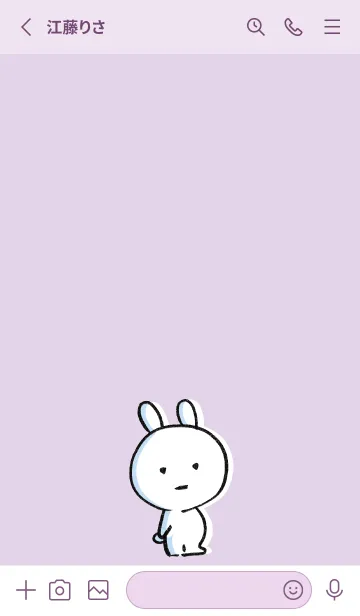 [LINE着せ替え] 紫 : まるうさの画像2