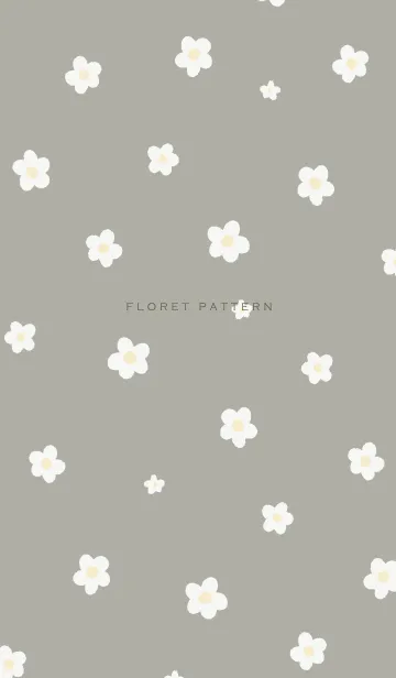 [LINE着せ替え] Floret Pattern - VSC 03-05 グレージュの画像1