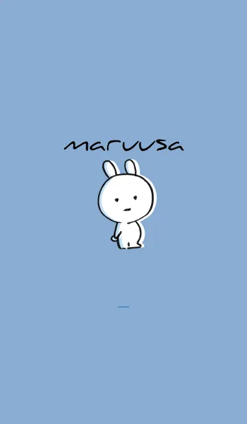 [LINE着せ替え] 青 : まるうさの画像1