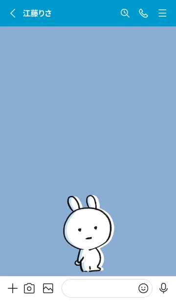 [LINE着せ替え] 青 : まるうさの画像2