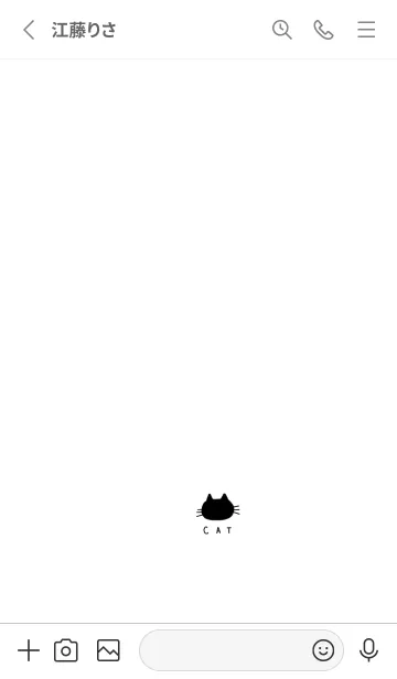 [LINE着せ替え] ホワイト。ブラック。ねこ。の画像2