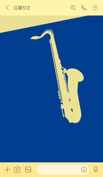 [LINE着せ替え] Saxophone CLR インクブルーの画像2