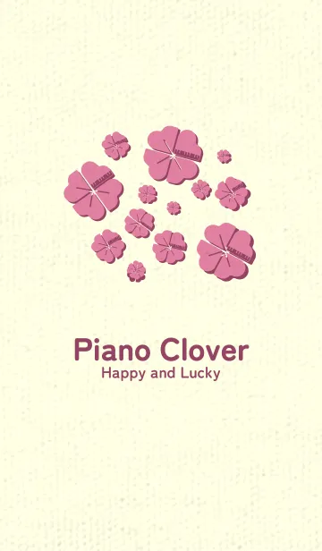 [LINE着せ替え] Piano clover ディープオーキッドピンクの画像1