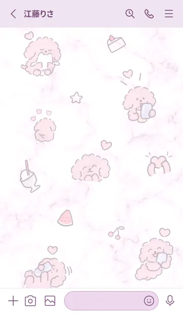 [LINE着せ替え] 推し♡pinkpurple11_1の画像2