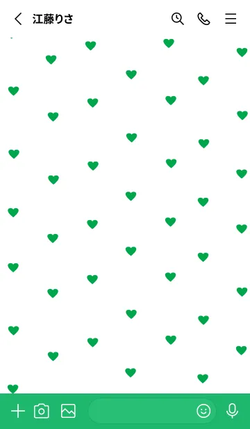 [LINE着せ替え] pattern_heart (green:)の画像2