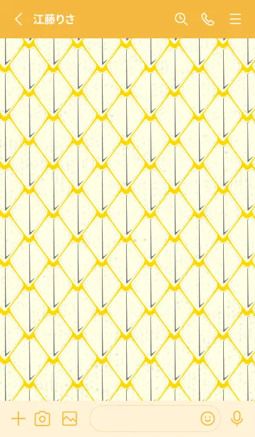 [LINE着せ替え] シンプルな龍鱗 タンポポ色の画像2